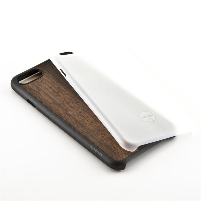 Ozaki O!Coat 0.3 2 in 1 Jelly & Wood Schutzhüllen  Set für Apple iPhone 7 / 8