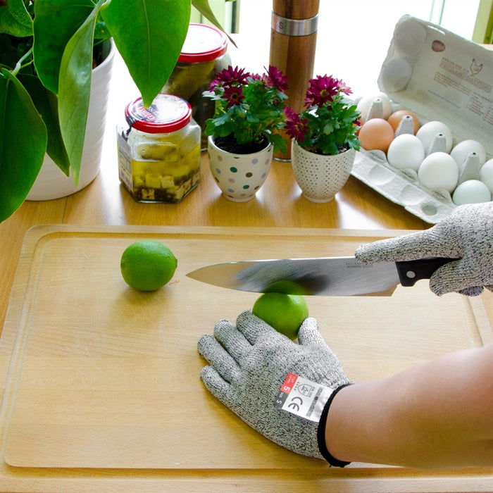 TP Schnittschutzhandschuh zum Schneiden für Küche und Garten, Mesh Arbeitsschutz Handschuh EN388 L5 M