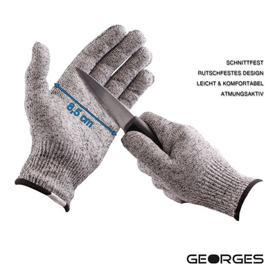 Schnittschutzhandschuh zum Schneiden für Küche und Garten, Mesh Arbeitsschutz Handschuh EN388 L5 XS