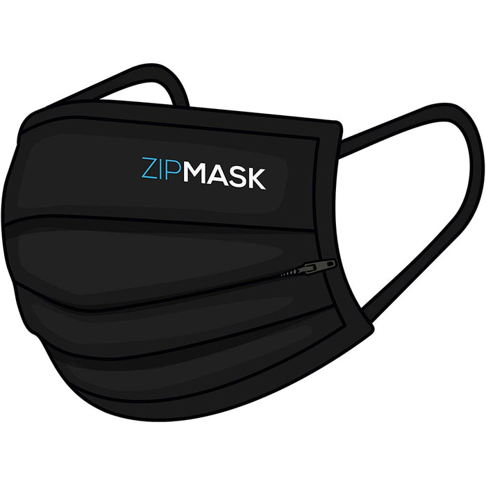 Zipmask Mund-Nasen-Maske mit Reißverschluss
