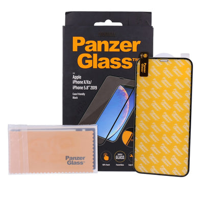 Displayschutz für iPhone X schwarz Edge to Edge Case Friendly