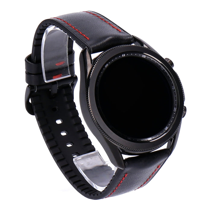 Samsung Galaxy Watch3 R840 45mm Schwarz Edelstahlgehäuse mit Lederarmband Schwarz