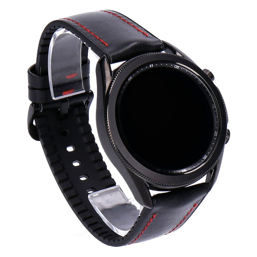 Produktbild Fitnessuhr - Samsung Galaxy Watch 3 R840 45mm Mystic Black Edelstahlgehäuse Schwarz mit Lederarmband Schwarz