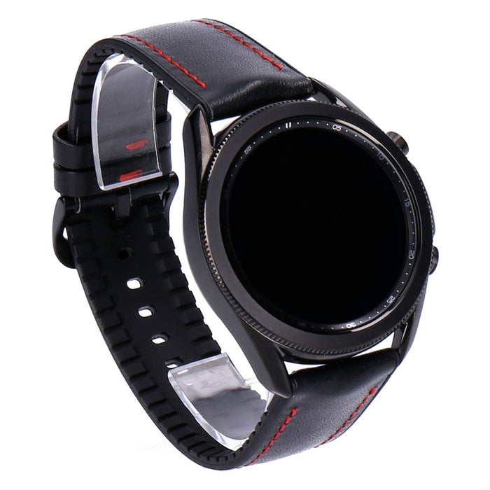 Samsung Galaxy Watch 3 R840 45mm Mystic Black Edelstahlgehäuse Schwarz mit Lederarmband Schwarz
