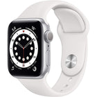 Apple Watch Series 6 40mm GPS Silber Aluminiumgehäuse mit Sportarmband Weiß
