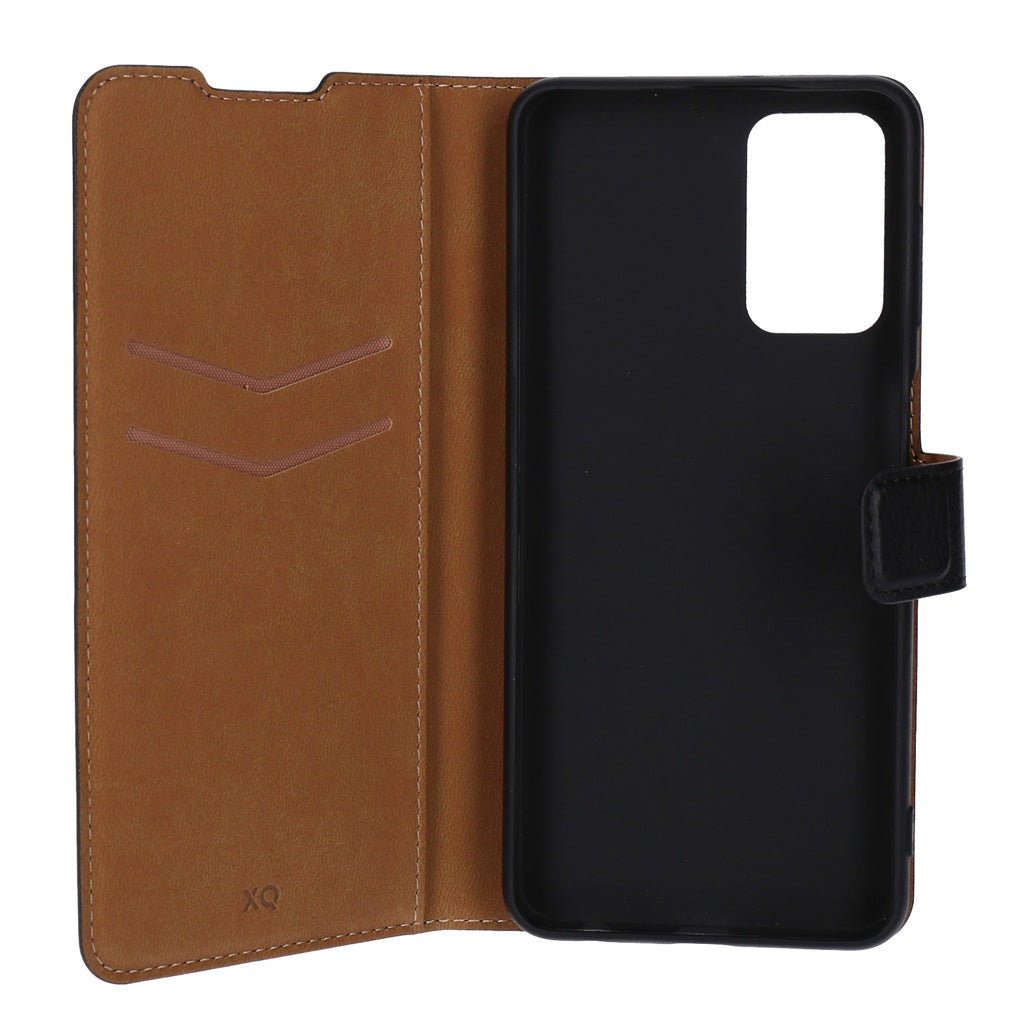 Produktbild Smartphone-Hülle - Xqisit Slim Wallet Samsung Galaxy A51 schwarz Leder Klapphülle