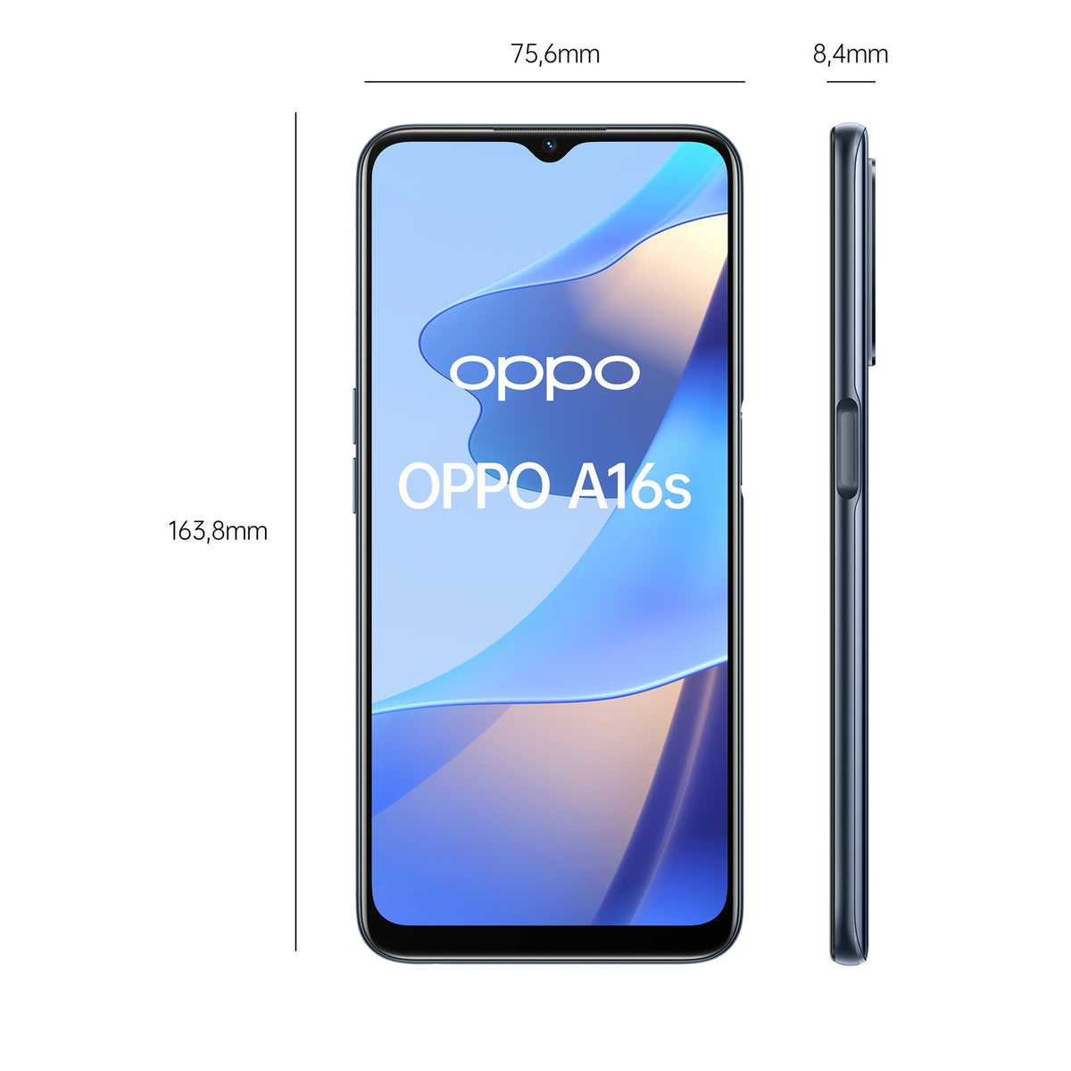 Produktbild Smartphone - OPPO A16s Dual-SIM 64GB Crystal Black