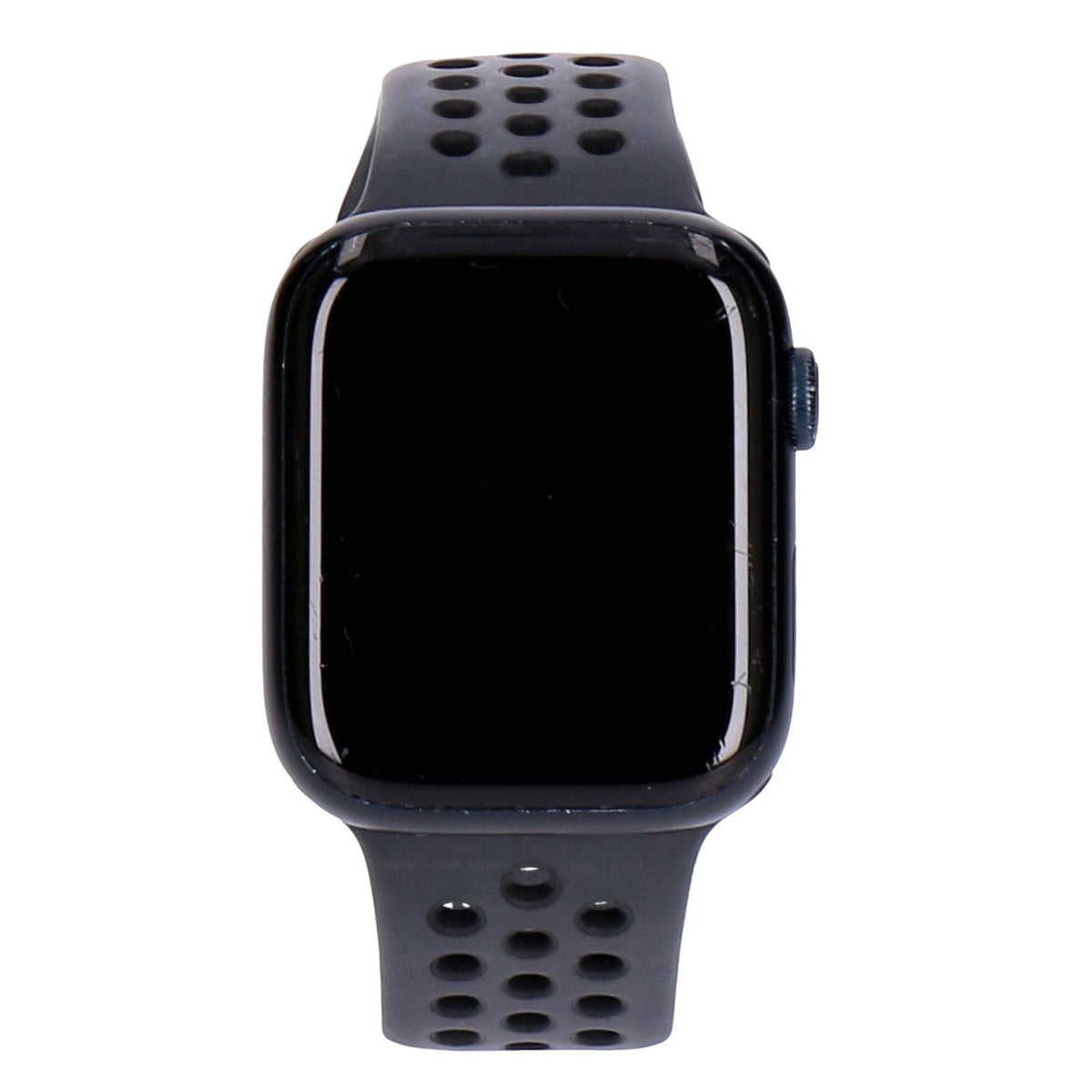 Produktbild Smartwatch - Apple Watch Series 7 Nike 45mm GPS Mitternacht Sportarmband anthrazit/schwarz