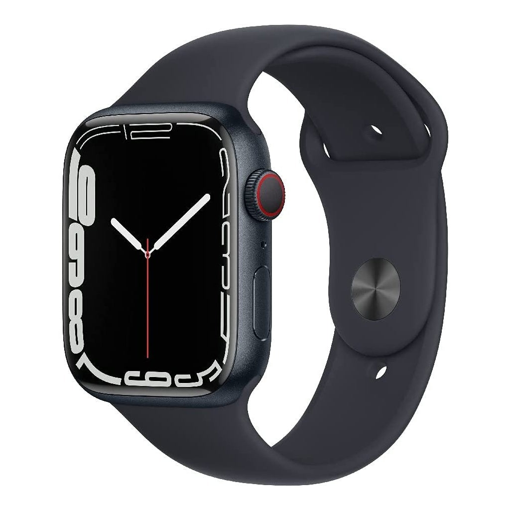 Produktbild Smartwatch - Apple Watch Series 7 45mm GPS + 4G Mitternacht Aluminumgehäuse mit Sportarmband Mitternacht