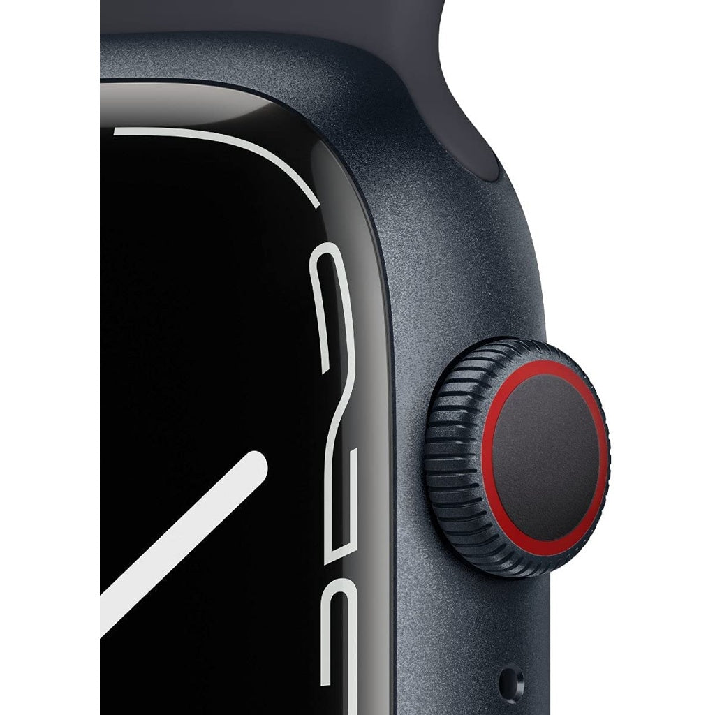 Produktbild Smartwatch - Apple Watch Series 7 45mm GPS + 4G Mitternacht Aluminumgehäuse mit Sportarmband Mitternacht