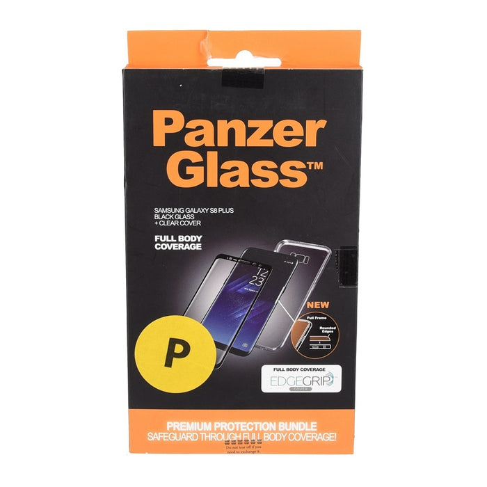 PanzerGlass Displayschutz für Galaxy S8 Plus schwarz ink. clear cover