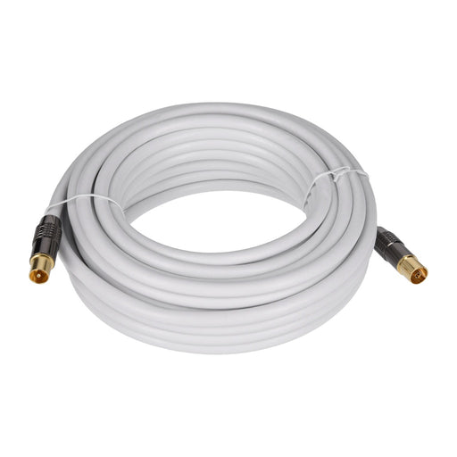 Produktbild SAT-Kabel - TP Antennenkabel in weiß gerade  10m