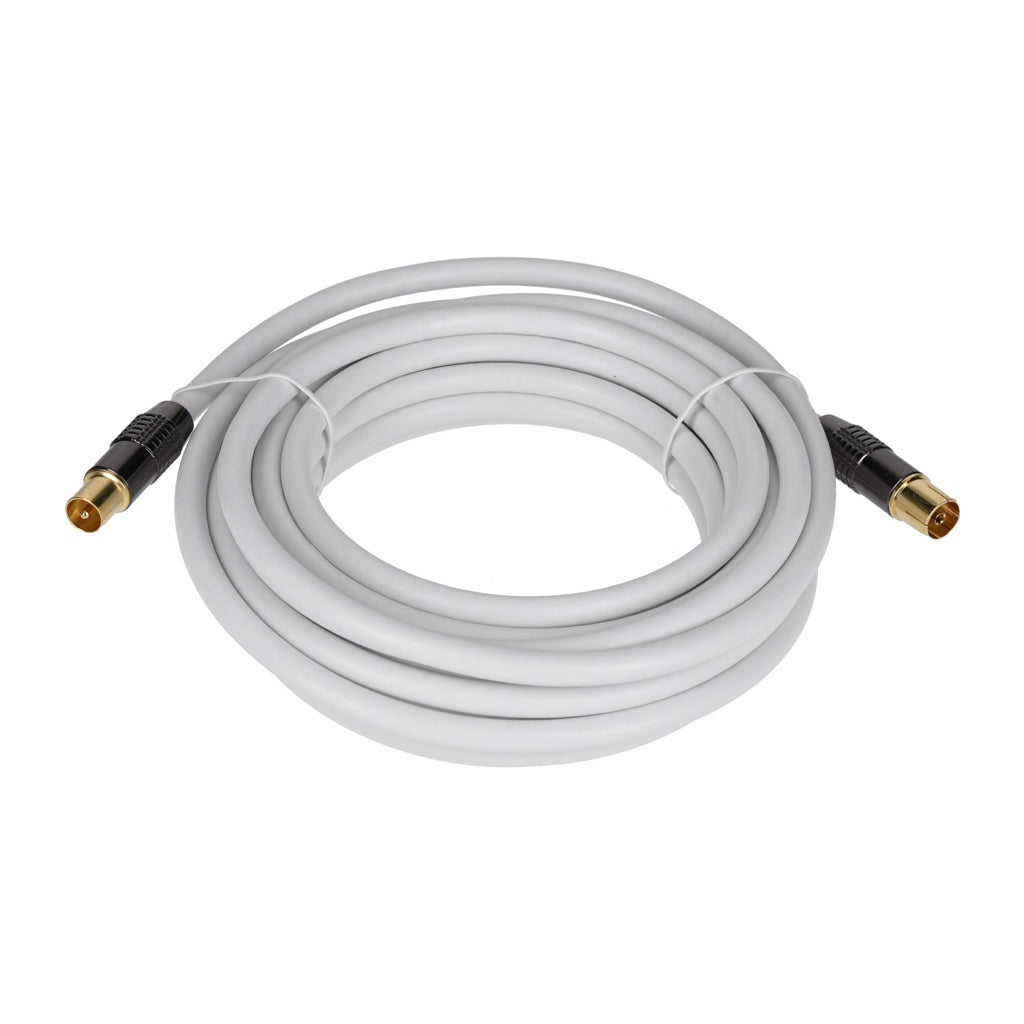 Produktbild SAT-Kabel - TP Antennenkabel in weiß gerade  5m