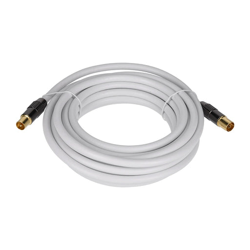 Produktbild SAT-Kabel - TP Antennenkabel in weiß gerade  5m
