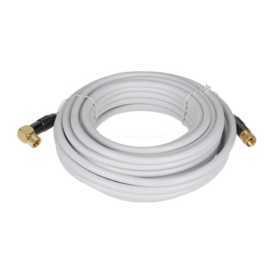 SAT-Kabel in weiß mit 90° gewinkelt  10m