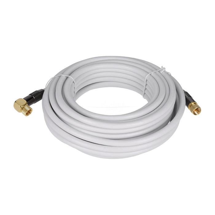 TP SAT-Kabel in weiß mit 90° gewinkelt  10m