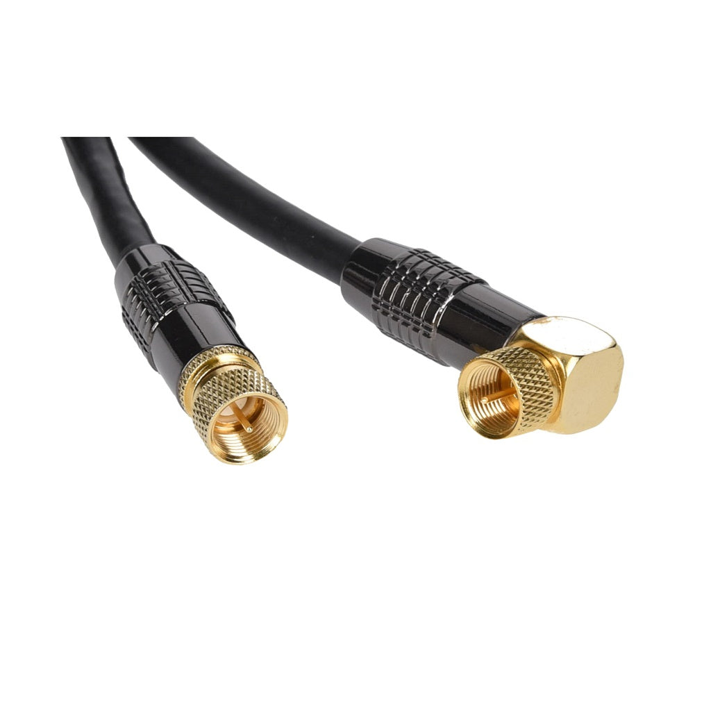 Produktbild SAT-Kabel - TP SAT-Kabel in schwarz, 90° gewinkelt  10m