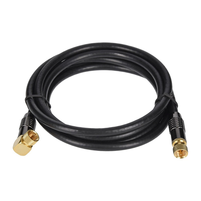 TP SAT-Kabel in schwarz, 90° gewinkelt  2m