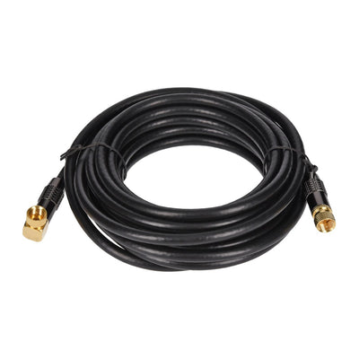 SAT-Kabel in schwarz, 90° gewinkelt  5m