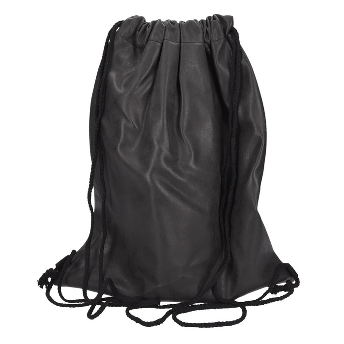 Backpack Gym Bag PU Vintage  Schwarz