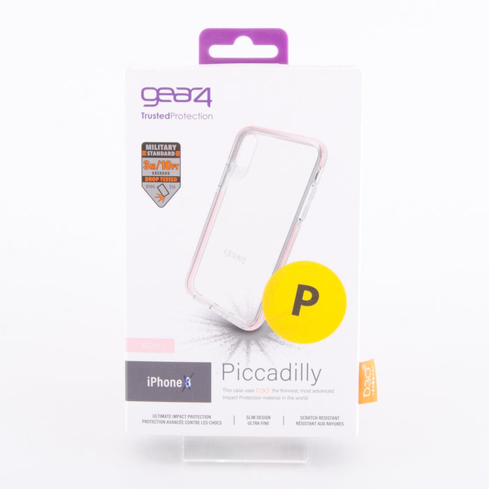 Gear4 Piccadilly Cover für iPhone X rose gold transparent