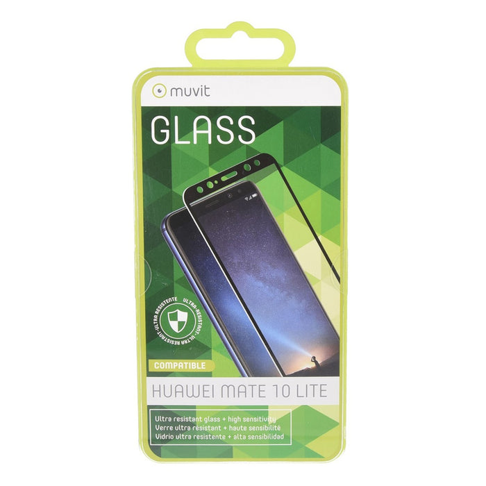 Muvit Displayglass für Huawei Mate 10 mit Rahmen schwarz