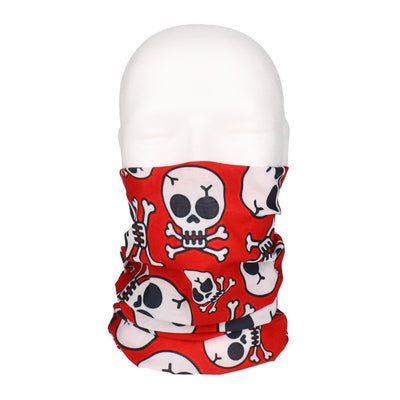 Multifunktionstuch, Bandana Schlauchschal, als UV-Schutz, Outdoor Halstuch oder Stirnband, unisex cartoon skull