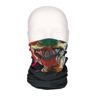 Multifunktionstuch, Bandana Schlauchschal, als UV-Schutz, Outdoor Halstuch oder Stirnband, unisex clown green nose