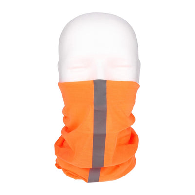 Multifunktionstuch, Bandana Schlauchschal, als UV-Schutz, Outdoor Halstuch oder Stirnband, unisex orange stripe