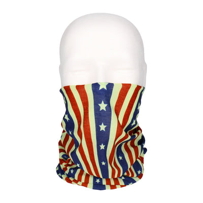 Multifunktionstuch, Bandana Schlauchschal, als UV-Schutz, Outdoor Halstuch oder Stirnband, unisex stars and stripes
