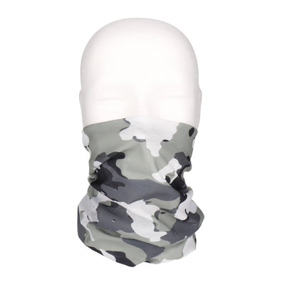 Multifunktionstuch, Bandana Schlauchschal, als UV-Schutz, Outdoor Halstuch oder Stirnband, unisex white camo
