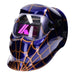 TP Automatik Solar Schweißhelm mit UV-Schutz, auto Verdunkelung, Feuerhemmend, schnelle Schaltzeiten- Blue & Gold