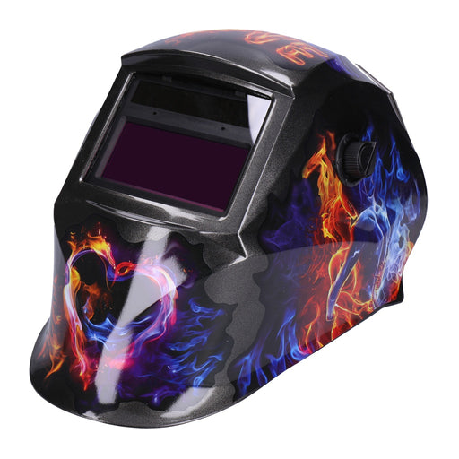 Produktbild Schweißhelm - TP Automatik Solar Schweißhelm mit UV-Schutz, auto Verdunkelung, Feuerhemmend, schnelle Schaltzeiten- Love (1638-A)