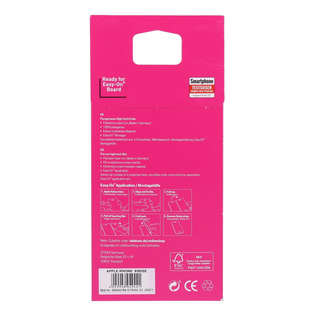 Produktbild Displayschutzfolie - Displex Schutzfolie für iPhone SE 5s 3er Pack