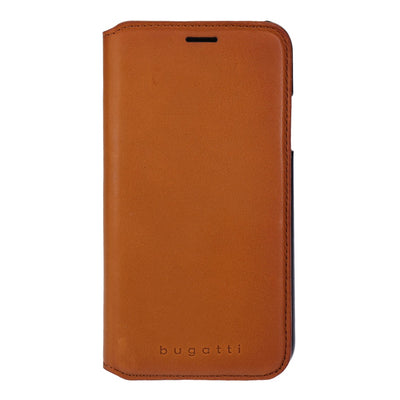 Leder Flipcase für iPhone X in braun