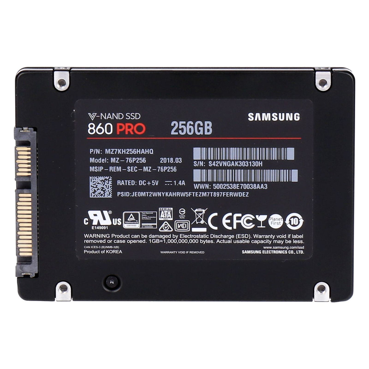 Produktbild interne SSD - Samsung 860 PRO int. 2,5" SSD 256GB