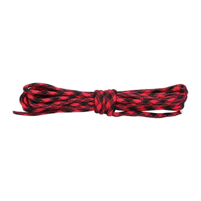 Paracord 550lb Nylon Seil, Abspannseil für Camping Fallschirmschnur, reißfest - 4mm, 249 Kg (5 Meter) Rot/Schwarz #006