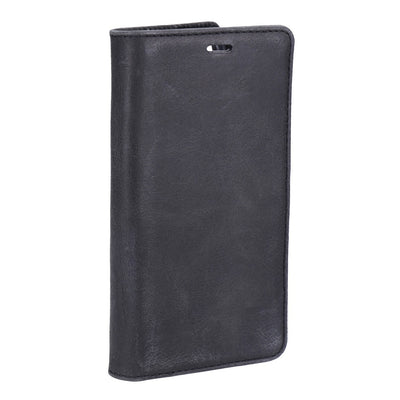 SUNNE Wallet schwarz aus echtem Leder passend für Apple iPhone X