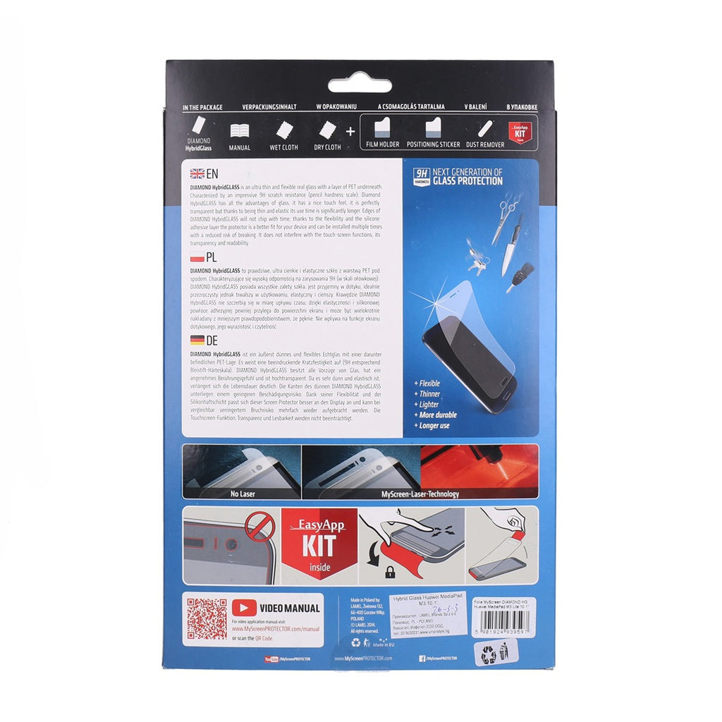 Produktbild Displayschutzglas - MyScreen Diamond HybridGlass Displayschutzglas für Huawei MediaPad M3 Lite 10,1''