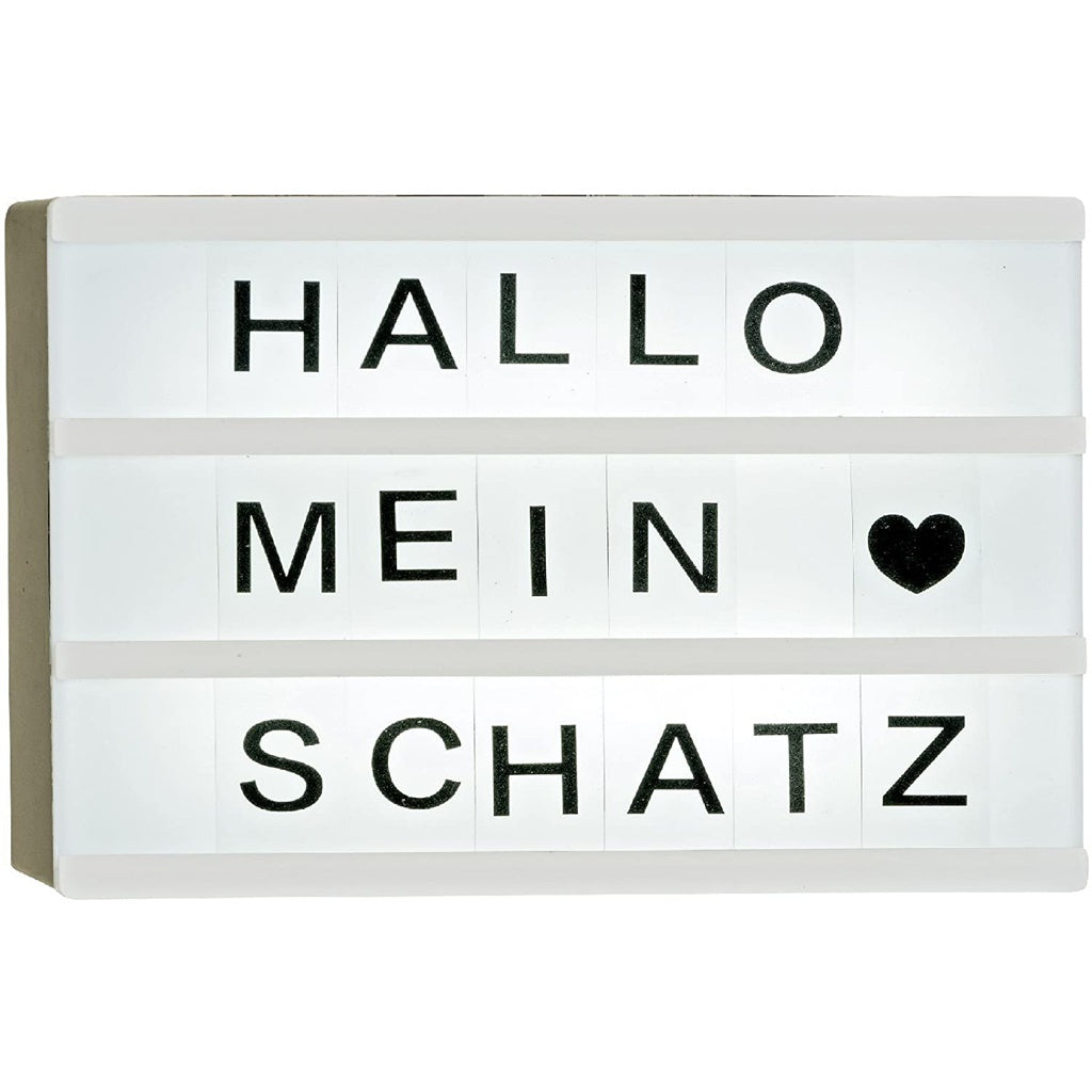 Produktbild Hinweisschild - Led-Leuchtbox Kunststoff weiß Höhe 15 cm