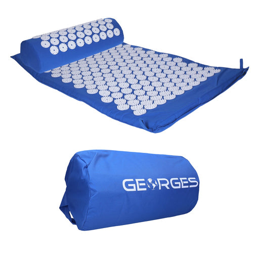 Produktbild Akupressurmatte - TP Akupressurmatte, Set mit Kissen und Tasche Blau Nagelmatte zur Entspannung und Massage, 68 x 42 cm