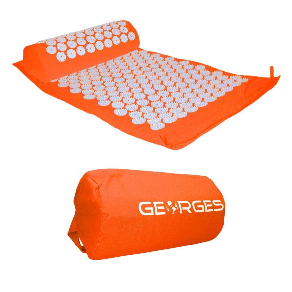 Produktbild Akupressurmatte - TP Akupressurmatte, Set mit Kissen und Tasche, Nagelmatte zur Entspannung und Massage, 68 x 42 cm Orange