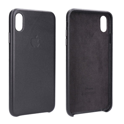 Leder Case für iPhone Xs Max Schwarz