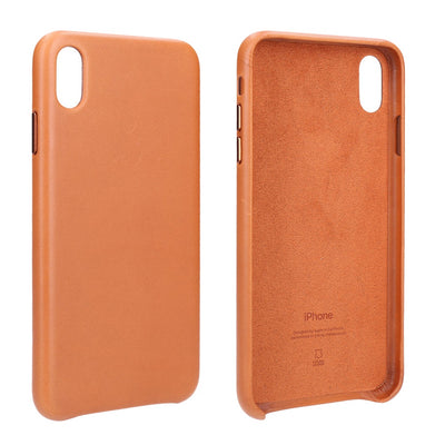Leder Case für iPhone Xs Max Sattelbraun