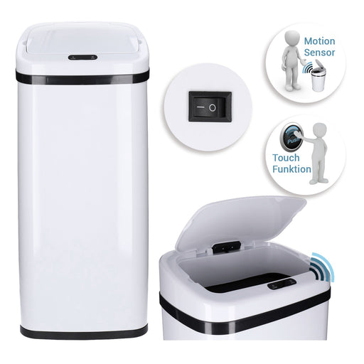 Produktbild Sensor-Mülleimer - TP Sensor Mülleimer eckig weiß 40 Liter