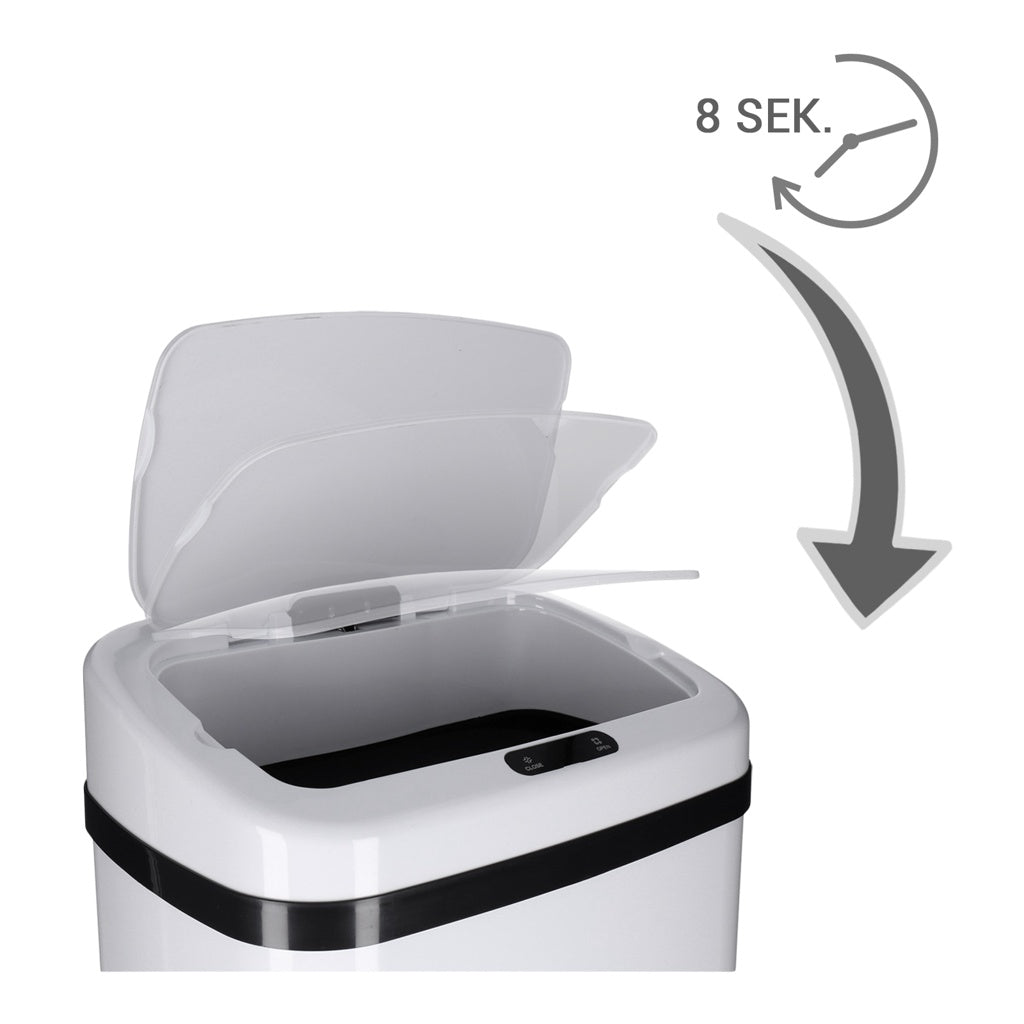 Produktbild Sensor-Mülleimer - TP Sensor Mülleimer eckig weiß 40 Liter