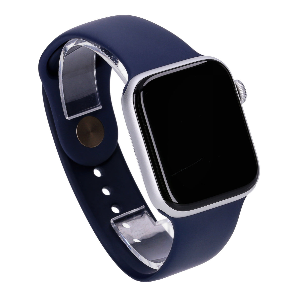Produktbild Smartwatch - Apple Watch SE 44mm GPS Silber Aluminiumgehäuse mit Sportarmband Abyss Blue