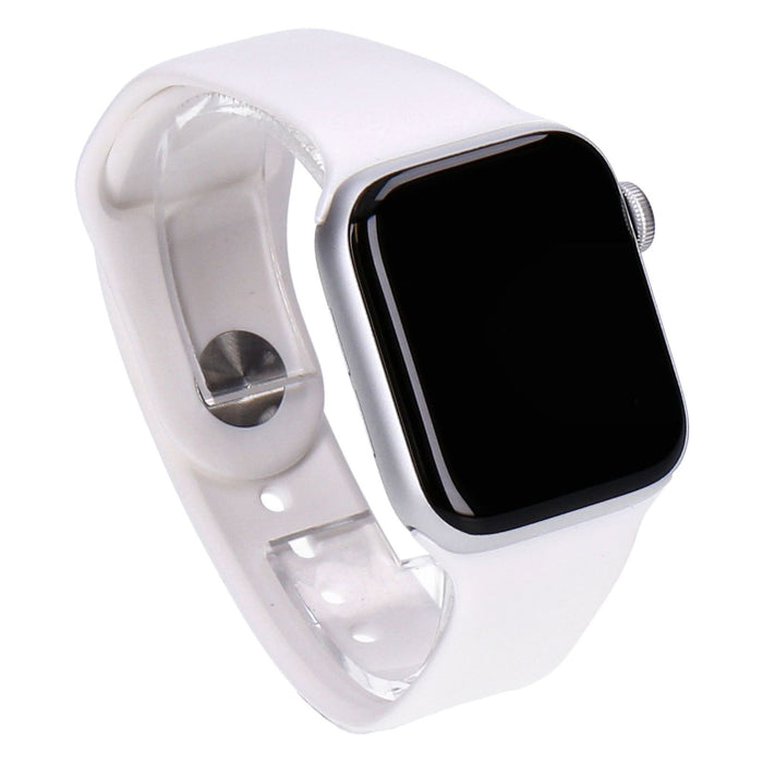 Apple Watch SE 40mm GPS + 4G Silber Aluminiumgehäuse mit Sportarmband Weiß
