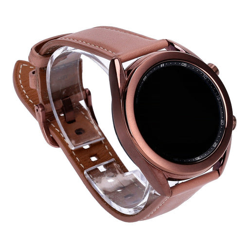 Produktbild Smartwatch-Armband - Samsung Galaxy Watch3 41mm Mystic Bronze Lederarmband Rosa