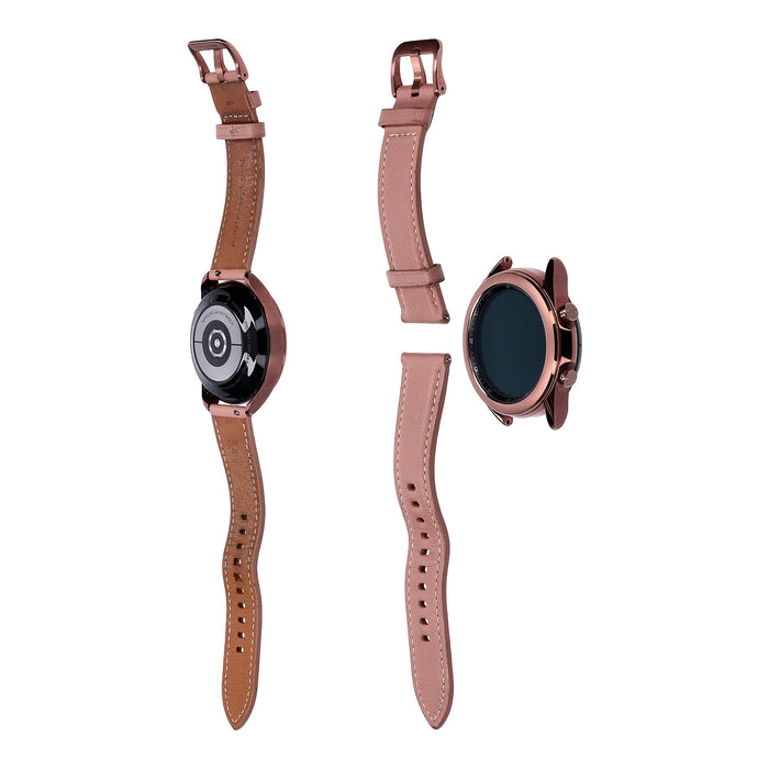 Samsung Galaxy Watch3 41mm Mystic Bronze Lederarmband Rosa